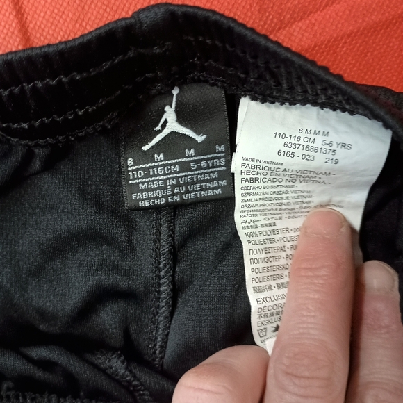Jordan Kids Black and Red Shorts - Picture 3 of 14